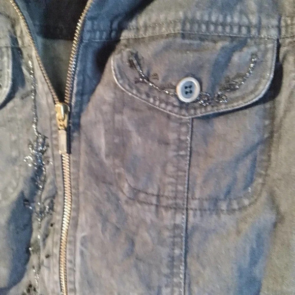 Coldwater Creek Denim Embroidered Jean Jacket - Picture 5 of 13